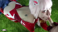 Play Cosplay Babes Get Naughty with Dildo Machine Fetish