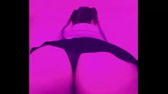 Play Buxom BBW in Thong Teases in Upskirt View - Solo Masturbation