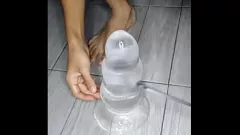 Play Filling Her Tight Ass with a Massive Dildo - Amateur Anal Play