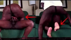 Redare BBW fierbinte călărește tare și vine instantaneu pe Big Black Dick!